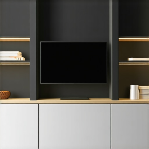Modern custom built-in cabinets featuring modular components and integrated smart technology