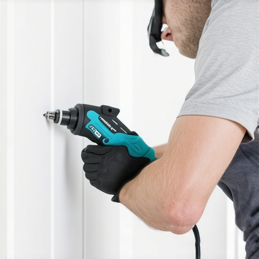 Handyman applying caulk to seal gaps around bathroom vanity for a seamless finish.
