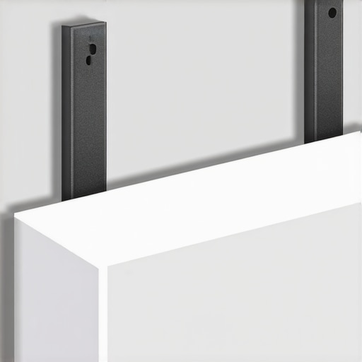 Close-up of steel wall ties reinforcing a bathroom vanity to prevent sagging