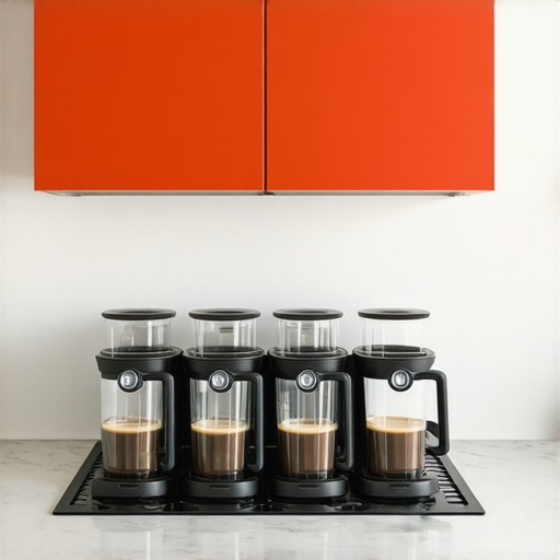 Coffee station with vent and waterproofing details