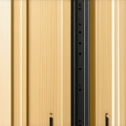 Close-up view of steel wall anchors and support brackets used in vanity installation.