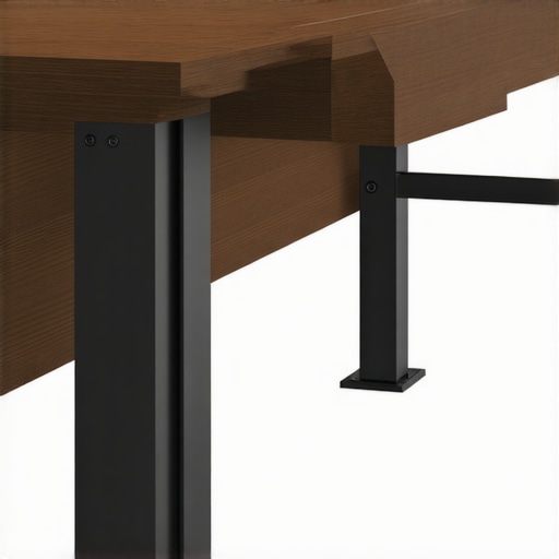 6 Hidden Steel Brackets for Heavy-Duty Built-in Office Desks