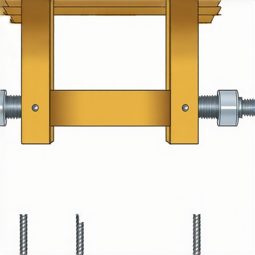 Diagram depicting steps for bolting a bench to the floor for stability.