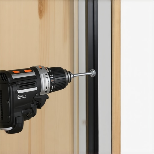 Person securing toggle bolts into drywall to hang a heavy mirror