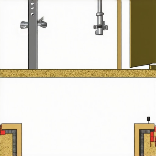 Diagram of drywall wall with toggle bolt being inserted for secure mounting of heavy items.