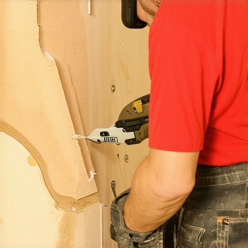 Precise Contour Tracing for Built-ins Close-up of a carpenter tracing wall contours onto wood for custom-built cabinetry