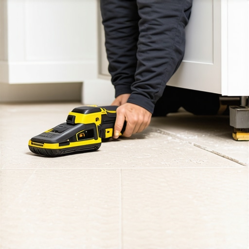 The Secret to Leveling a Heavy Vanity on a Severely Sloped Tile Floor