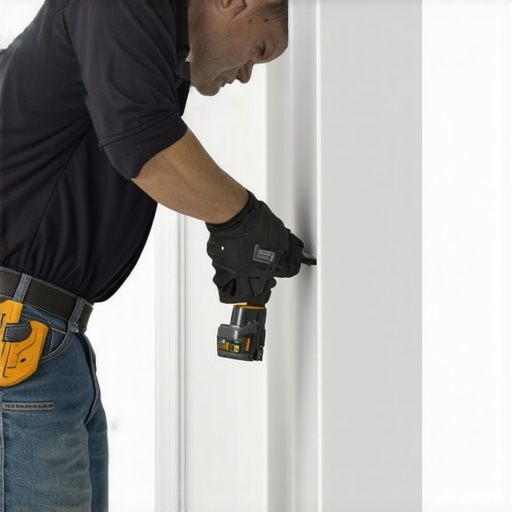 Using Impact Driver for Support Reinforcement Homeowner installing steel cleats with impact driver for added support on built-in shelves.