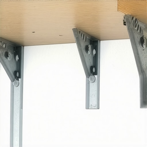 Close-up of toggle bolts anchoring a shelf into drywall over steel studs, demonstrating secure support for heavy shelves.