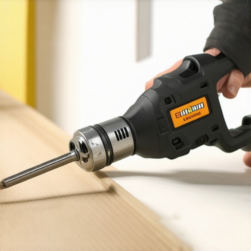Person measuring wall levelness with digital tools during storage maintenance