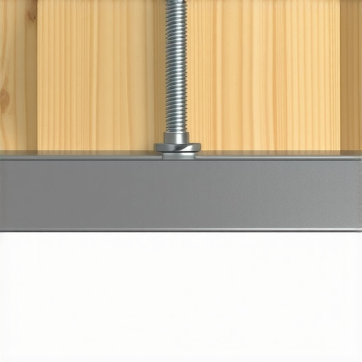 Installation of steel plate and lag bolts into ceiling joist for garage rack support