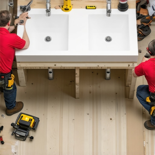 The Plywood Sub-Frame Move for Massive Double Sink Floating Vanities