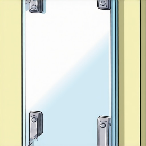 Secure Mounting of Heavy Mirror on Steel Studs Diagram showing how to anchor a heavy mirror to steel studs using toggle bolts and brackets.