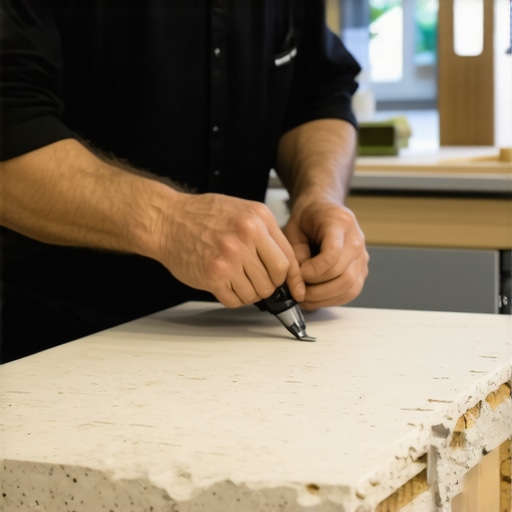The Scribing Move for Flawless Cabinet Gaps on Natural Stone