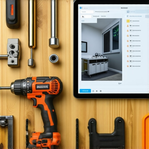 Tools for Supporting Built-In Storage Longevity A collection of professional tools and digital planning devices used in maintaining and supporting built-in storage systems.