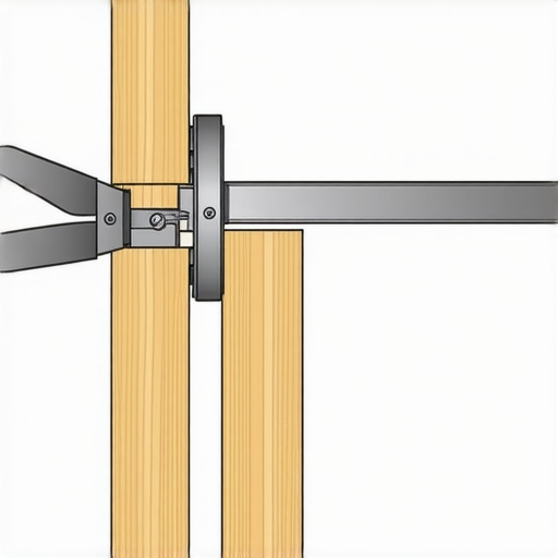 Technical diagram of a snaptoggle anchor in a metal stud with plywood reinforcement.