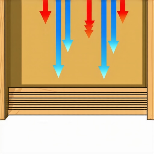Diagram illustrating laminar airflow and the chimney effect in a vented media cabinet.