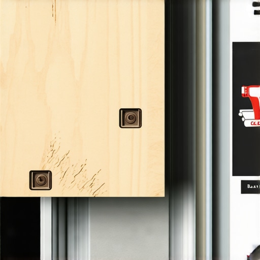 Close-up side view of a plywood cleat with a shim behind it on a bowed wall.