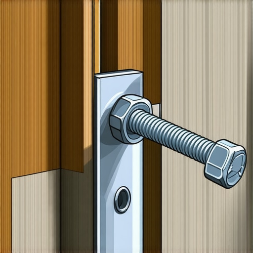 Close-up view of a toggle bolt mechanism providing a secure anchor behind drywall for heavy storage.