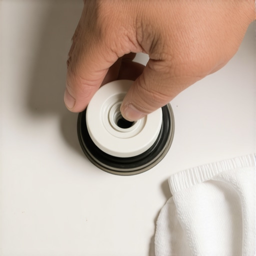 A close-up view of a bathroom vanity repair showing how to properly tighten plumbing joints to prevent cabinet rot.