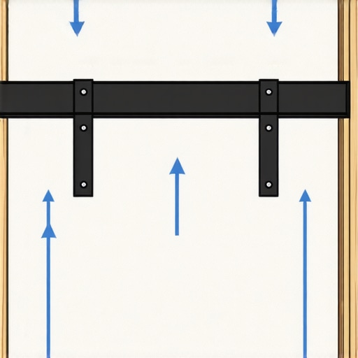 Floating Vanity Structural Wall Mounting Diagram Diagram showing heavy duty steel brackets installed behind drywall for floating vanity support