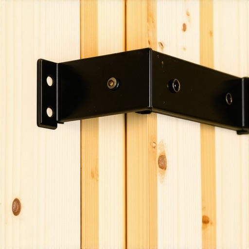 Steel bracket bolted into wood studs for floating vanity support