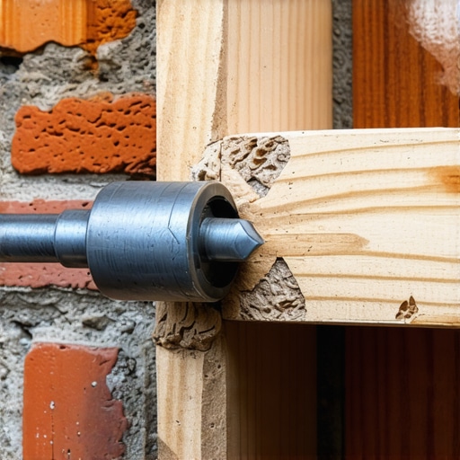Heavy duty masonry anchors for vanity installation Close up of a sleeve anchor being installed into a red brick wall for a bathroom vanity.