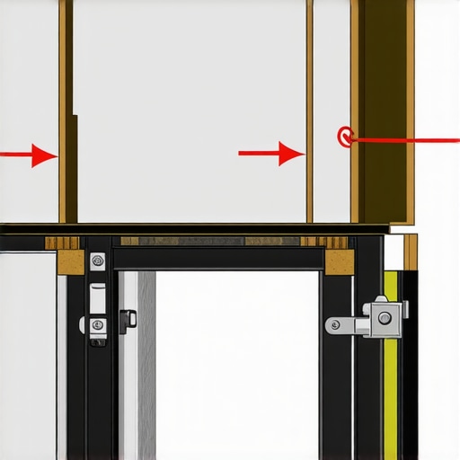 A detailed view of a heavy vanity being mounted with internal steel supports to prevent wall sagging.