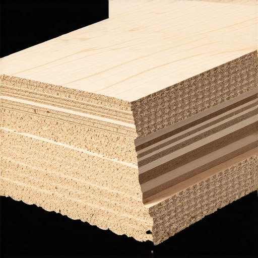 Cross-section of furniture-grade plywood layers for moisture resistance in bathrooms.
