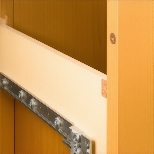 Heavy-duty drawer slide for deep kitchen cabinets