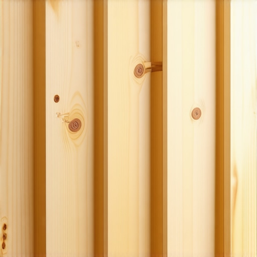 Close up of a plywood structural plate notched into wall studs for floating bench support.