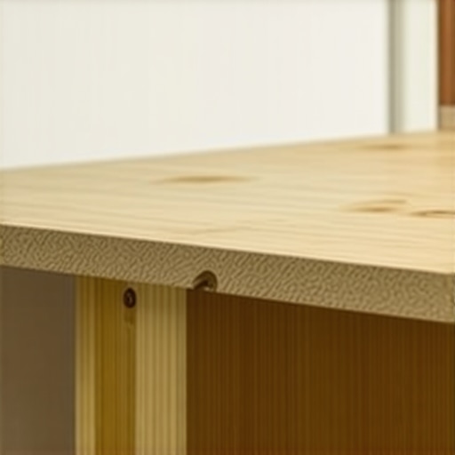 A wooden ledger cleat being mounted to wall studs to support a floating entryway seat.
