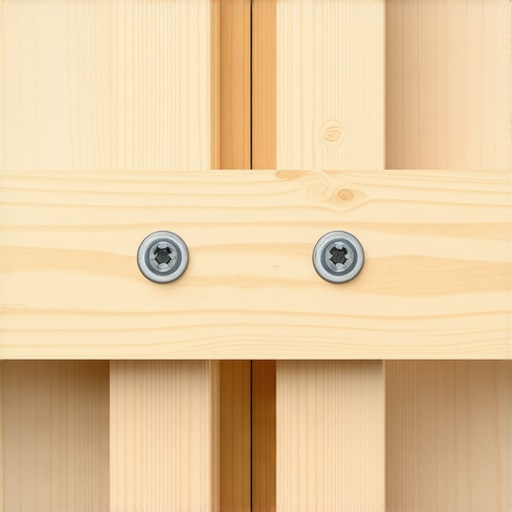 Close up of a wooden cleat being mounted to wall studs for heavy load support.