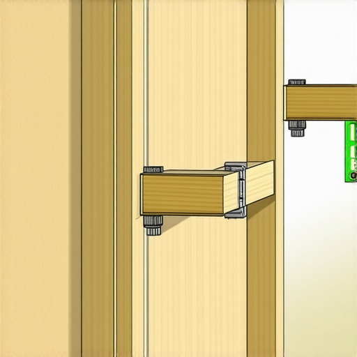 Diagram showing double-cleat framing method for heavy duty pantry shelves