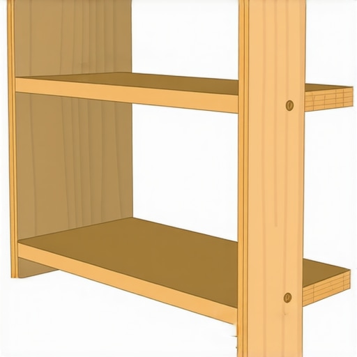 Diagram showing the internal bracing and torsion box skeleton of a floating shelf for maximum support.