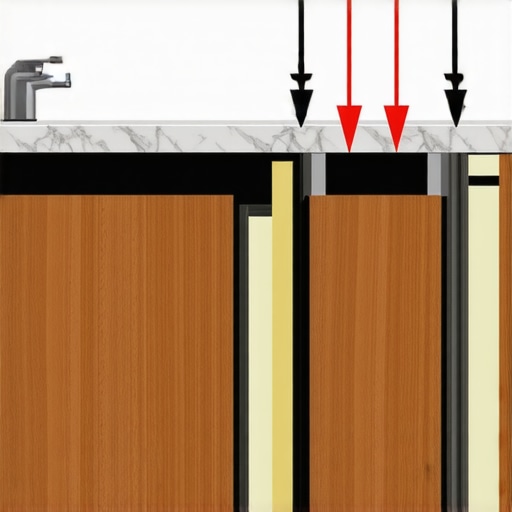 Diagram showing how to reinforce a vanity for quartz tops.