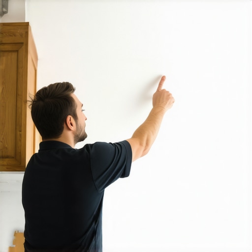 Close up of a cabinet ceiling gap with professional trim work