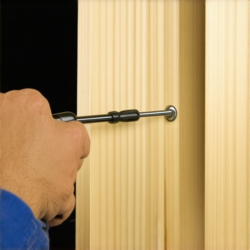 A person manually tightening a toggle bolt inside a cabinet to ensure a secure mount without damaging the wall.
