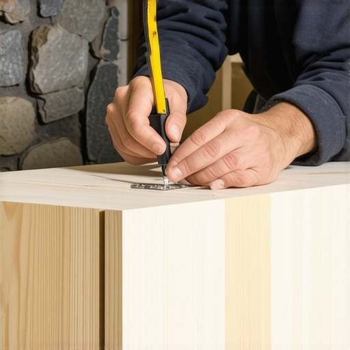 Mastering the Scribing Technique for Perfect Built-ins Close-up of a carpenter scribing a cabinet to an uneven wall