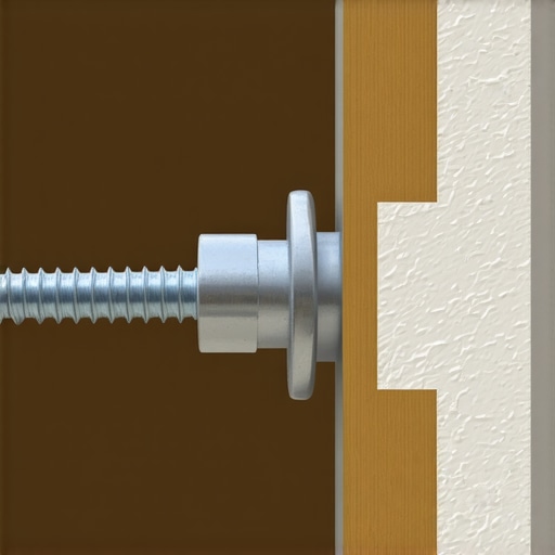Mechanical Interlock of a Toggle Bolt Diagram showing a metal toggle bolt expanded behind drywall to hold a heavy cabinet.
