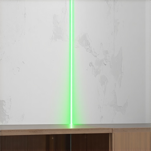 Precision Alignment on Old Plaster Walls Using a laser level to align heavy storage units on old lath and plaster walls.