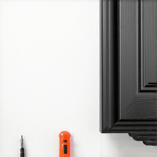 Precision Scribing for Built-In Cabinets A professional cabinet scribing tool marking an edge against an uneven wall.