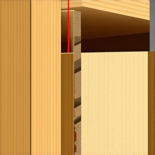 Diagram of a properly anchored cabinetry cleat with shims for floor expansion