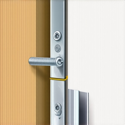 Close-up of a steel toggle bolt expanding behind drywall for heavy cabinet mounting.