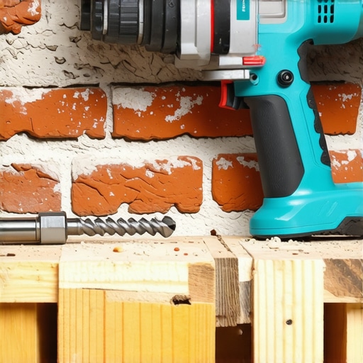 Professional Tools for Masonry Vanity Installation SDS-plus rotary hammer and sleeve anchors for mounting vanities to brick walls
