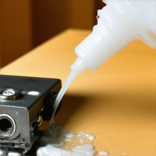 Close-up of undermount drawer slide lubrication