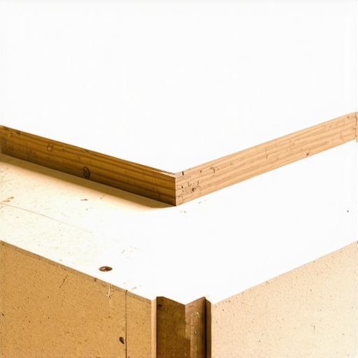 Close-up of a contractor scribing a vanity base on an uneven bathroom floor for a flush fit.