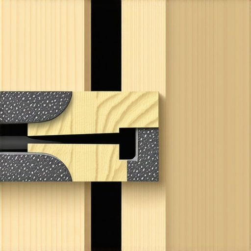 Cross-section of a structural plywood French cleat system showing 45-degree miter lock.