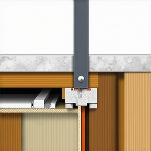Diagram of internal cabinet bracing for quartz vanity support
