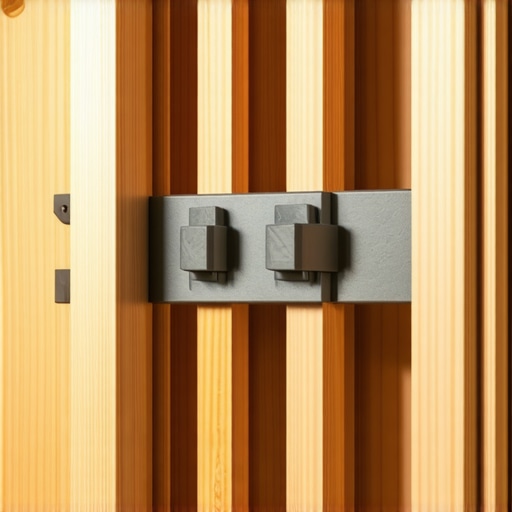 Close-up of a wooden vanity sub-frame and wall mounting system for heavy stone countertops.